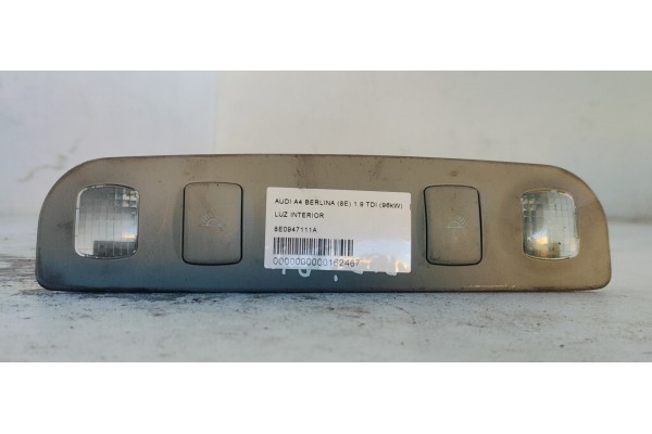 Recambio de luz interior para audi a4 berlina (8e) 1.9 tdi (96kw) referencia OEM IAM 8E0947111A  