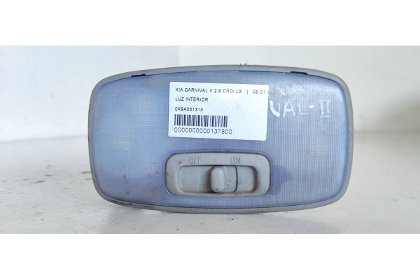 Recambio de luz interior para kia carnival ii 2.9 crdi lx referencia OEM IAM 0K9A051310  