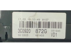 Recambio de cuadro instrumentos para volkswagen passat berlina (3c2) advance plus 4motion referencia OEM IAM 3C0920872G  
