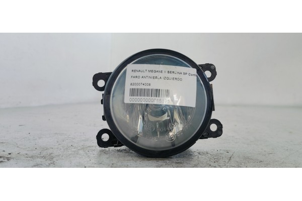 Recambio de faro antiniebla izquierdo para renault megane ii berlina 5p confort dynamique referencia OEM IAM 8200074008  