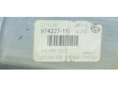 Recambio de elevalunas trasero izquierdo para volkswagen passat berlina (3c2) 2.0 tdi referencia OEM IAM   