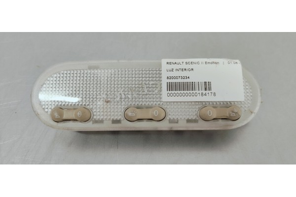 Recambio de luz interior para renault scenic ii emotion referencia OEM IAM 8200073234  