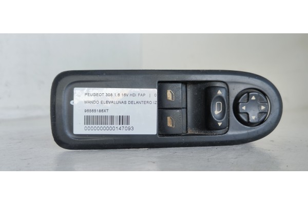 Recambio de mando elevalunas delantero izquierdo para peugeot 308 sport referencia OEM IAM 96565186XT  