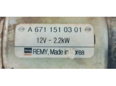 Recambio de motor arranque para ssangyong rexton 2.2 xdi 180 fap referencia OEM IAM A6711510301  