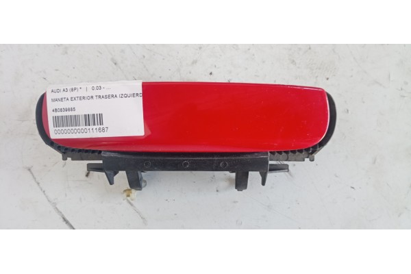 Recambio de maneta exterior trasera izquierda para audi a3 (8p) 1.2 16v tfsi referencia OEM IAM 4B0839885  