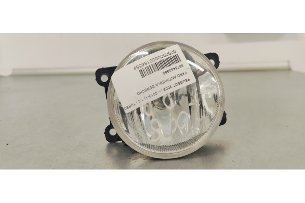 Recambio de faro antiniebla derecho para peugeot 2008 (--.2013) 1.2 i turbo 130 referencia OEM IAM 9675450980  
