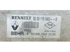 Recambio de intercooler para renault scenic ii 1.6 16v referencia OEM IAM 8200115540D  