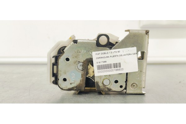 Recambio de cerradura puerta delantera derecha para fiat doblo 1.3 jtd 90 referencia OEM IAM 51817366  