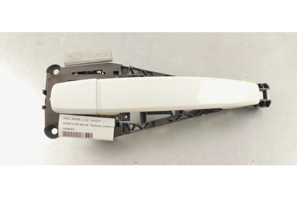 Recambio de maneta exterior trasera derecha para opel astra j lim. 1.6 cdti referencia OEM IAM 14096401  