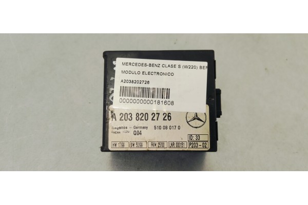 Recambio de modulo electronico para mercedes-benz clase s (w220) berlina 3.2cdi 197 [320] referencia OEM IAM A2038202726  