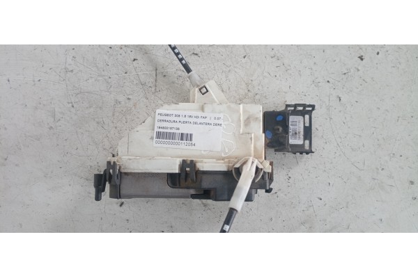 Recambio de cerradura puerta delantera derecha para peugeot 308 1.6 16v hdi fap referencia OEM IAM 194800157135  