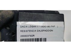 Recambio de resistencia calefaccion para dacia logan ii 1.5dci 90 fap referencia OEM IAM 255503792R  
