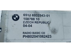 Recambio de sistema audio / radio cd para bmw x3 (e83) 3.0d 204 4x4 referencia OEM IAM 65126932543  