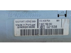 Recambio de sistema audio / radio cd para peugeot 307 break / sw (s1) break xt referencia OEM IAM 7607769050  