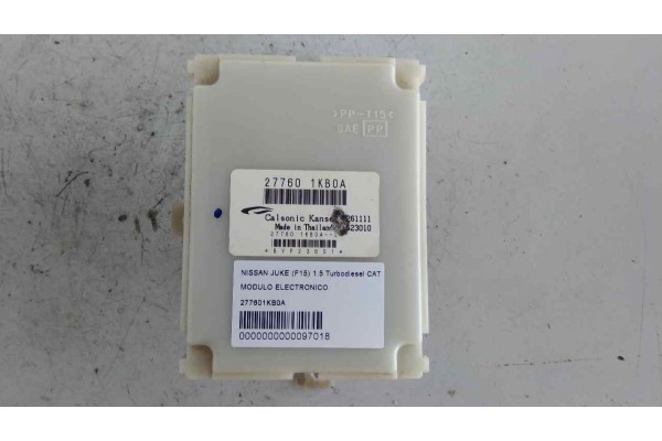 Recambio de modulo electronico para nissan juke (f15) 1.5 turbodiesel cat referencia OEM IAM 277601KB0A  