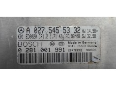 Recambio de centralita motor uce para mercedes-benz clase a (w168) 1.6 cat referencia OEM IAM A0275455332 0281001991 