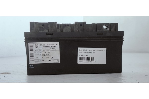 Recambio de modulo electronico para bmw serie 5 berlina (e60) 530xd referencia OEM IAM 613591551601  