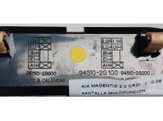 Recambio de pantalla multifuncion para kia magentis active referencia OEM IAM 945102G100  