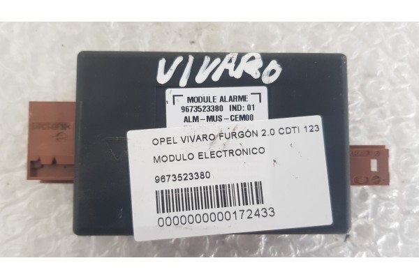 Recambio de modulo electronico para opel vivaro furgón 2.0 cdti 123 fap referencia OEM IAM 9673523380  