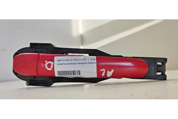 Recambio de maneta exterior trasera derecha para seat altea xl (5p5) 2.0 tdi referencia OEM IAM   
