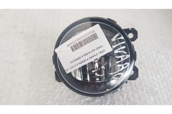 Recambio de faro antiniebla derecho para opel vivaro furgón 2.0 cdti 123 fap referencia OEM IAM   