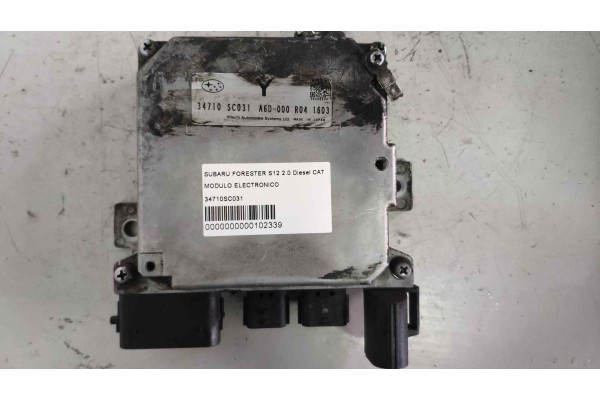 Recambio de modulo electronico para subaru forester s12 2.0 diesel cat referencia OEM IAM 34710SC031 A6D000R041603 
