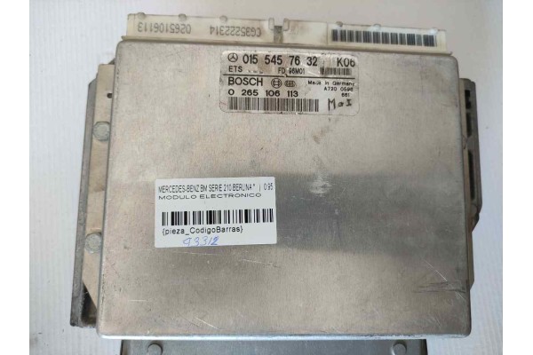 Recambio de modulo electronico para mercedes-benz clase e (w210) berlina 2.8 24v cat referencia OEM IAM 0155457632 0265106113 