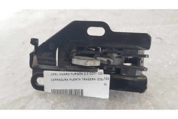 Recambio de cerradura puerta trasera izquierda para opel vivaro furgón 2.0 cdti 123 fap referencia OEM IAM   