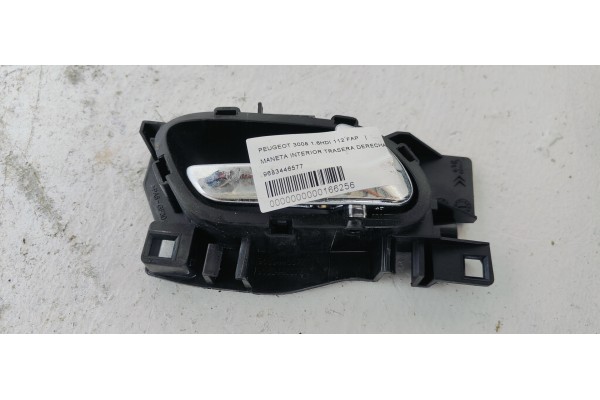 Recambio de maneta interior trasera derecha para peugeot 3008 1.6hdi 112 fap referencia OEM IAM 9683446577  