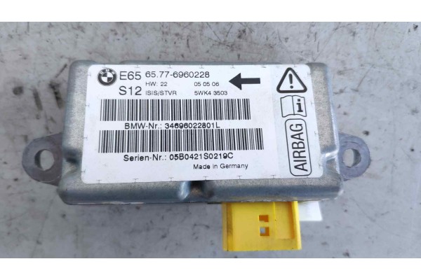 Recambio de centralita airbag para bmw serie 7 (e65/e66) 3.0 24v cat referencia OEM IAM 65776960228  