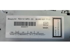 Recambio de sistema audio / radio cd para peugeot partner kombi 1.6 hdi 110 fap referencia OEM IAM 9666393777  